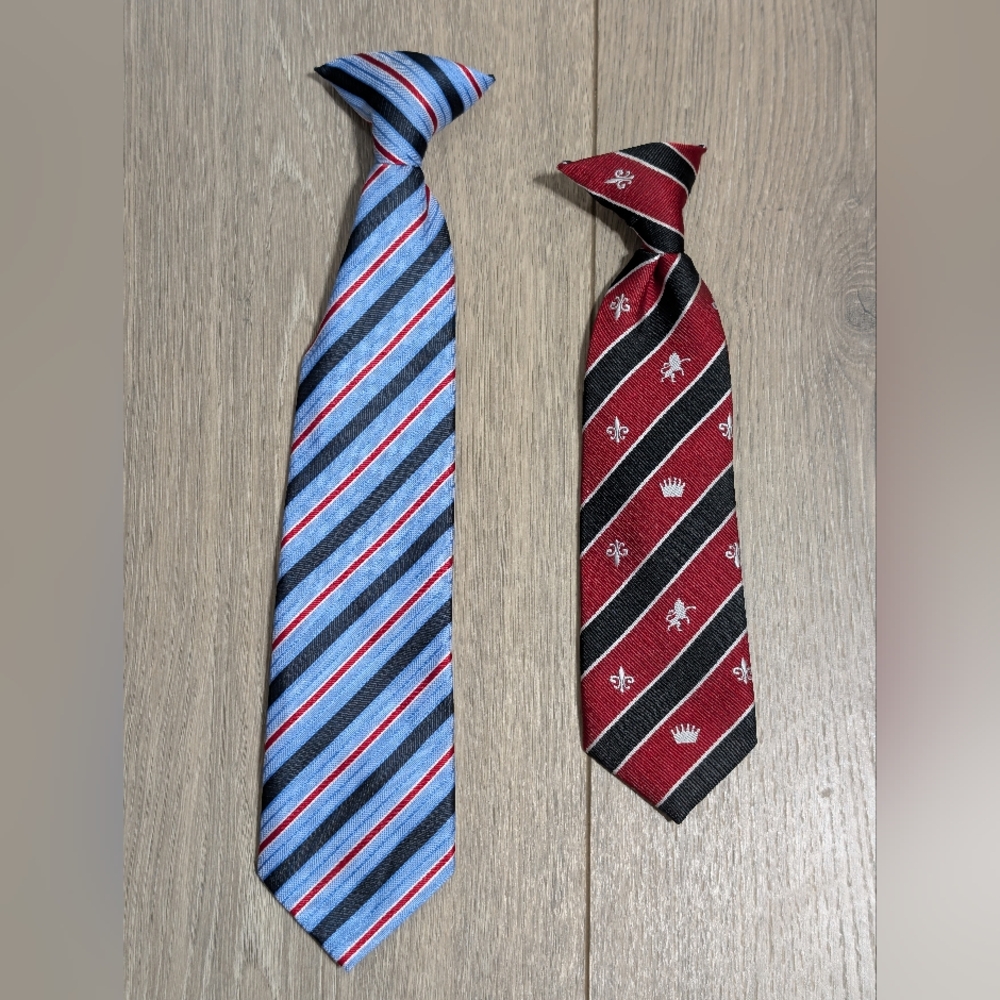 EUC•Bundle Of 2 Clip On Ties For Boys/Toddler•👔